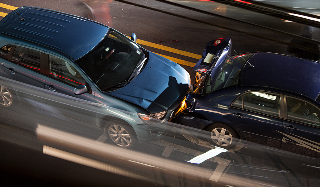 rear end collision on highway