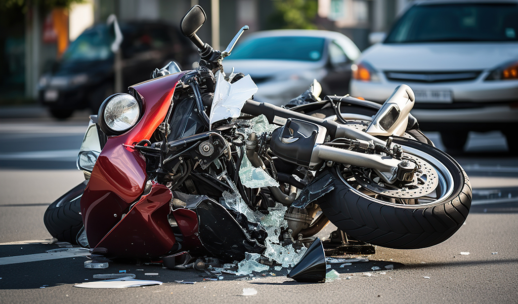 motorcyclist hit by car
